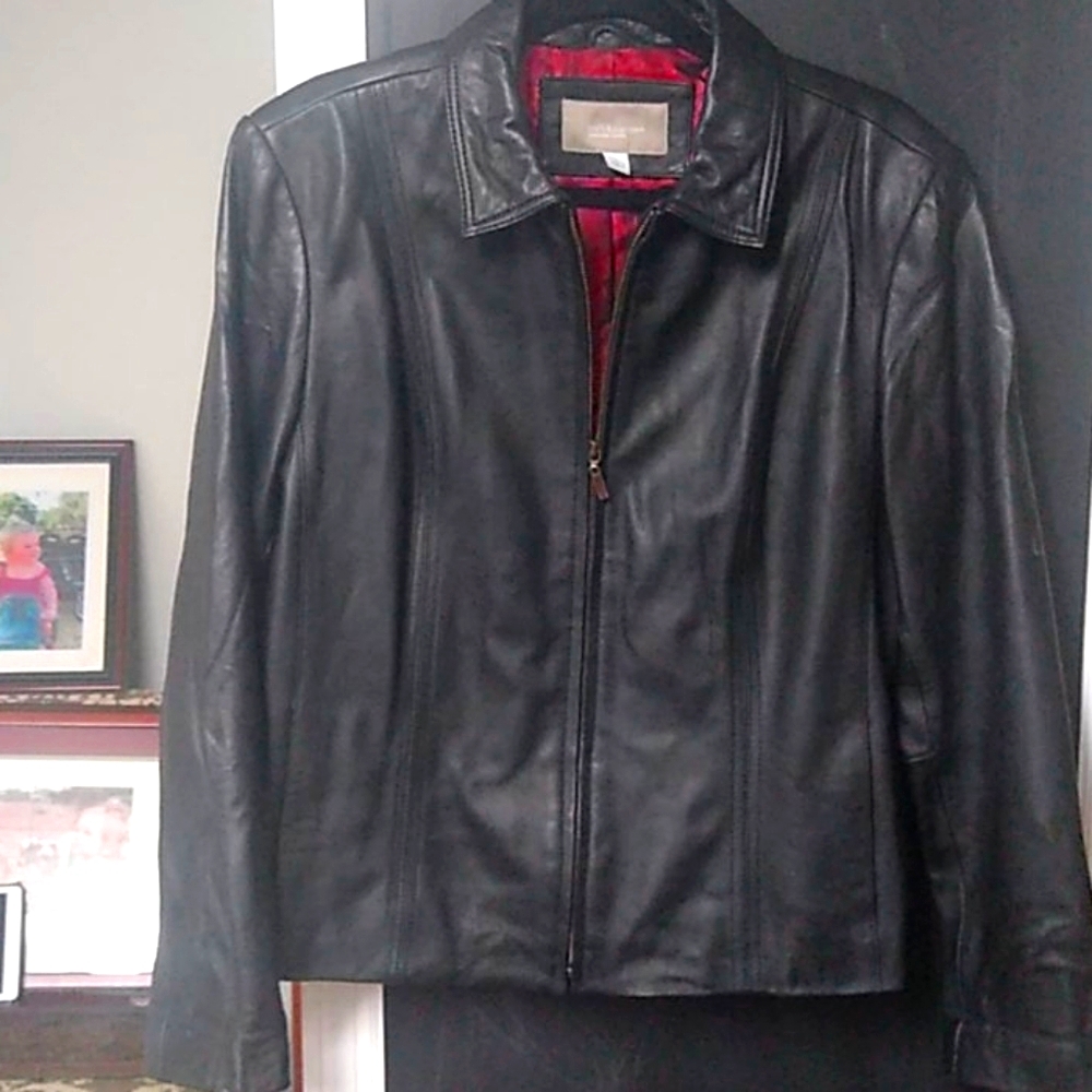 Croft & barrow black leather jacket